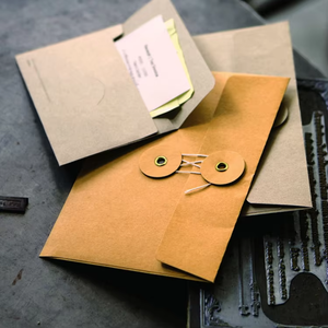 Business Office-Umschlag aus Kraft papier nach Maß mit Knopf verschluss Wasserdichte und tragbare recycelte Materialien - Product Image 6