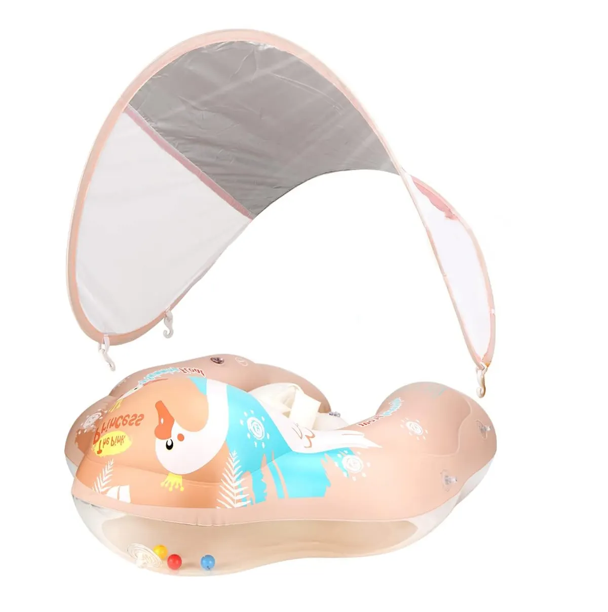 Galleggiante gonfiabile per il nuoto del bambino in PVC per piscina con sicurezza del sedile e Comfort galleggiante per bambini con baldacchino di protezione solare