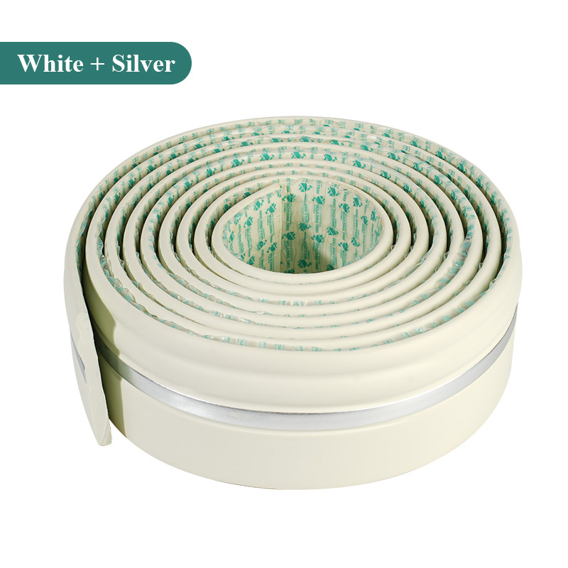 YT267-Blanc laiteux + Argent-98 mm de large-5 m