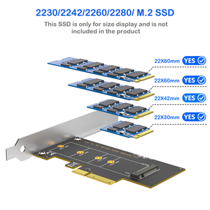 อะแดปเตอร์ PCIe3.0 M.2 NVMe SSD NGFF M2คีย์ M TO PCI-E การ์ดขยาย4X M.2 NVMe SSD ไปยัง PCI Express 4X Riser Card PCI ตัวแปลง psi-e - Product Image 3