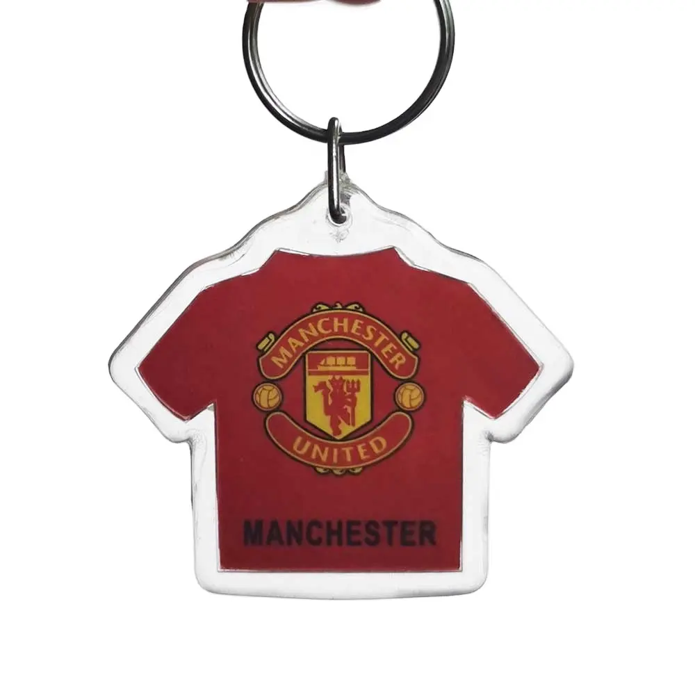 Soccer Sports Fan Gife Give Away T Shirts Shaped 47*38 mm Acrylic Photo Frame Key Ring