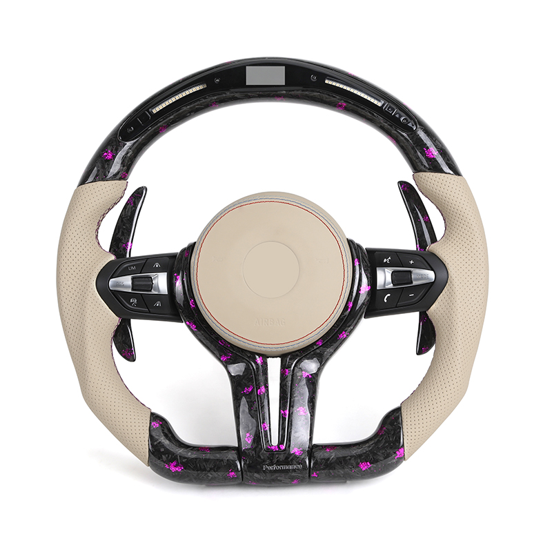 Carbone forgé + cuir + LED