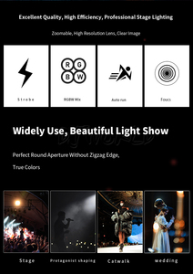 コールドホワイトとウォームホワイト2in1 LED 250WズームプロファイルスポットライトLEKOライトシアターステージ用 - Product Image 6