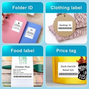 Etiquetas adhesivas en rollo térmicas autoadhesivas directas, diseño de marca de logotipo DIY multiusos, etiqueta de nombre de código QR para embalaje fácil de usar - Product Image 5