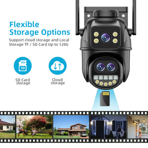 Cámara de vigilancia ICSEE 8MP Triple lente Wifi Ptz inalámbrica al aire libre Smart Home tarjeta de memoria CMOS Sensor cámara de seguridad de red - Product Image 3