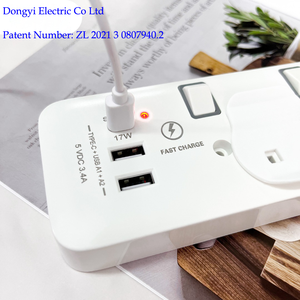 Presa Regno Unito/BS 13A 250v adattatore universale da viaggio a 4 vie spina di conversione in porcellana tipo di uscita AC tipo di prodotto adattatori di alimentazione - Product Image 3