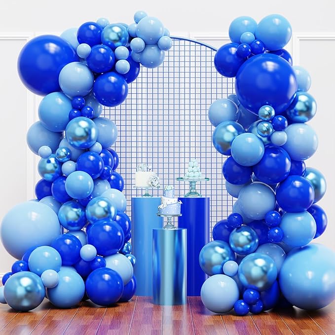 Kit d'arche de guirlande de ballons bleus