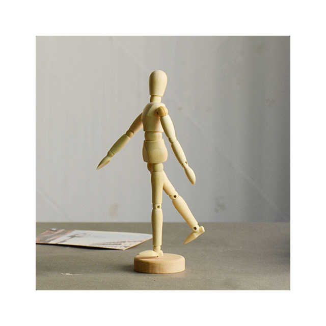 Paint Sketch People Wooden Man Drawing Model School Supplies Wooden Mannequin Doll Crafts Ornaments Art Set
