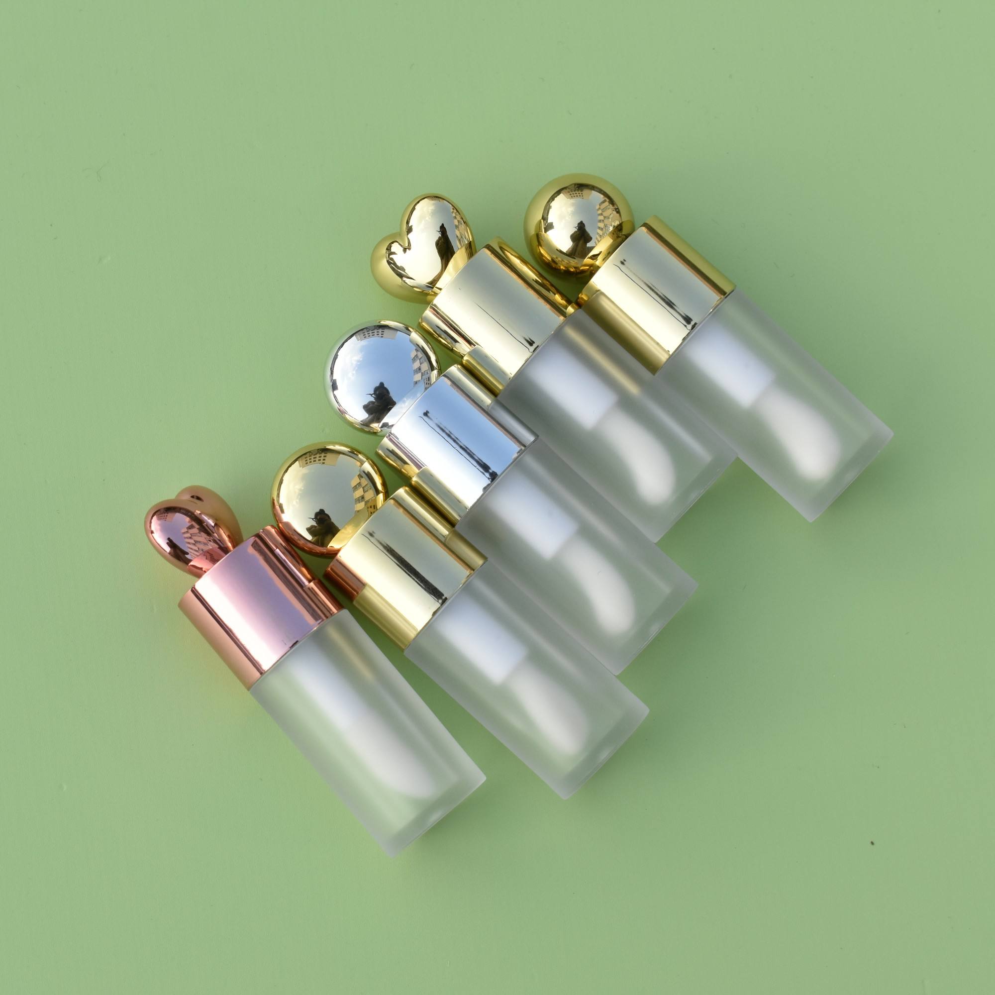 Bouteille mate + tête plate argentée