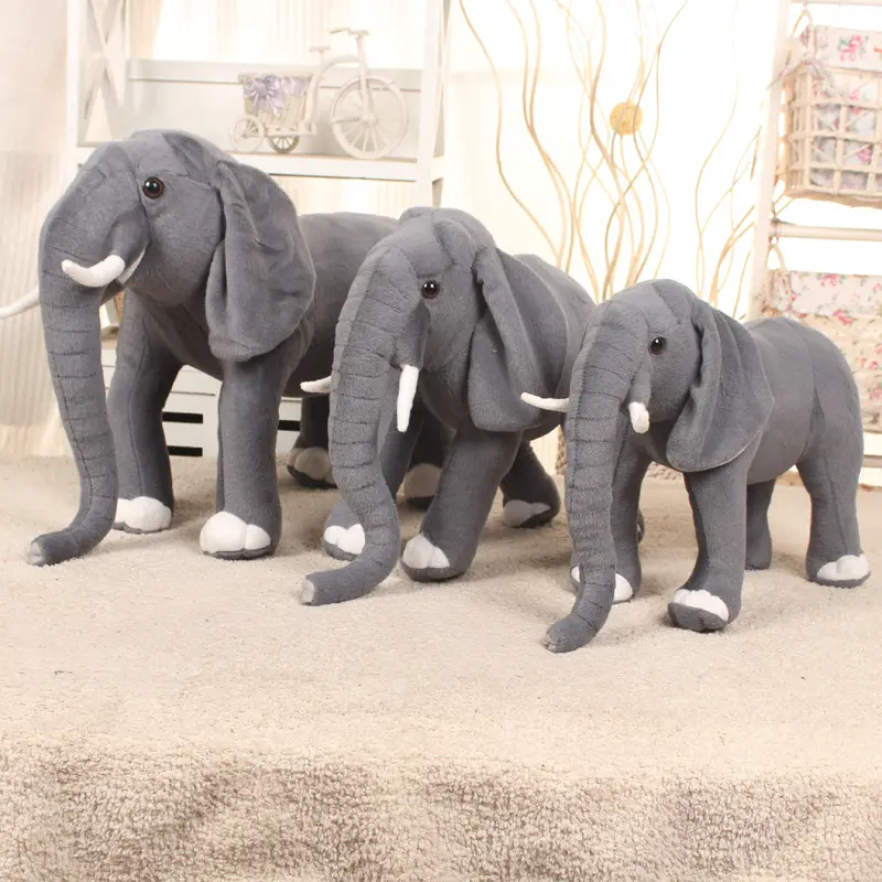 En blanco de felpa de juguete de animales de peluche de los elefantes de peluche juguetes de peluche de fábrica del OEM de peluche de felpa de juguete elefante