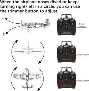 Rc uçak F4u 2.4ghz 4ch uzaktan kumanda uçak ile uçmaya hazır Gyro radyo kontrol oyuncaklar acemi için - Product Image 5