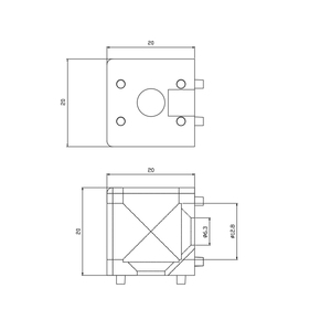 China Supplier 25B square Corner Joint 2 <strong>Way</strong> 3 <strong>Way</strong> Cubic Connectors in Black for Extruded Aluminium Profile#2151-2 - Product Image 6