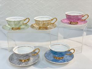 高级皇家古典骨瓷咖啡杯和茶碟套装陶瓷古典下午茶杯 - Product Image 2