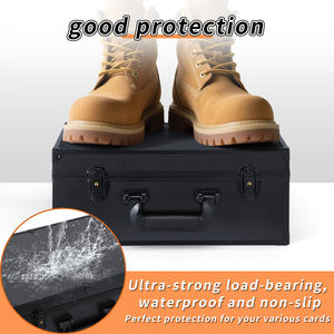 Alüminyum çerçeve spor döşeme kart durumda <span class=keywords><strong>3</strong></span> satır kademeli kart depolama için PSA/BGS, EVA köpük Metal ticaret kartı kutusu - Product Image 3