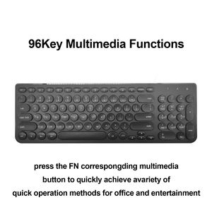 2.4G Wireless Slim 96-Key USB Compatible Quiet Office <strong>Keyboard</strong> with Multi-Media <strong>Functions</strong> <strong>Computer</strong> Accessory in Stock