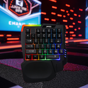 Mini teclado para juegos personalizado de fábrica Key Win, 35 teclas, interfaz USB ergonómica con una mano, luz LED colorida, escritorio mecánico - Product Image 4