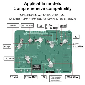 YCS 17 in1 EEPROM Chip Test Stand di smontaggio-lettura libera scrittura Baseband Chip Logic programmatore per IP X-13PM di riparazione Tester