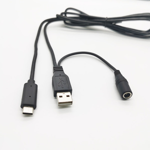 ที่ชาร์จแบบกำหนดเองซีรีย์พาวเวอร์แยกชายประเภทต่อ DC 1ถึง2 USB A ตัวแยกสาย USB - Product Image 1
