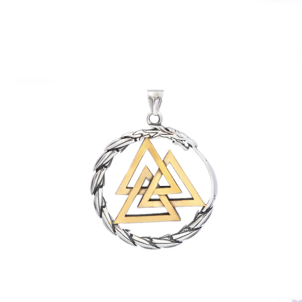 Pendentif doré bicolore