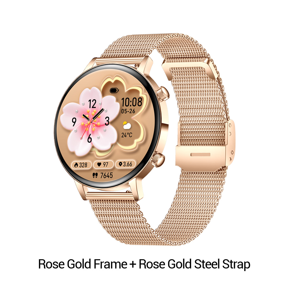 Bracelet en acier doré rose