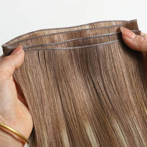 Bán buôn thẳng đôi rút ra lớp biểu bì phù hợp Trinh Nữ thiên tài sợi ngang lượn sóng tóc mở rộng Nguyên 100 tóc con người balayage 24 26 inch - Product Image 5