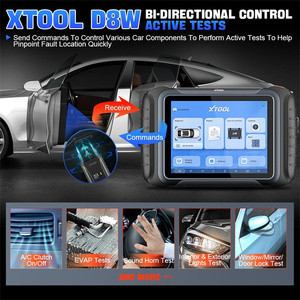 88 + Brand Coverage XTOOL D8W WIFI OBD2 Scanner strumento di diagnostica per auto con codifica ECU attivo di programmazione chiave di prova 38 azzeramenti globali