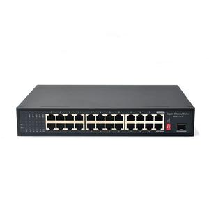 Conmutador no gestionado Gigabit de 24 puertos de alta calidad con 2 enlaces ascendentes SFP para soluciones de red fiables en centros de datos - Product Image 1
