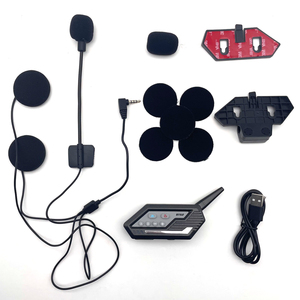 Motorcycle <strong>Radio</strong> Communicator, Stereo Sound Voice Assistant Supported Waterproof BT Headset 2 Way <strong>Intercom</strong> <strong>System</strong> for Helmet - Product Image 2