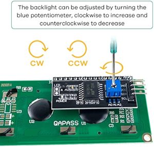 Aismartlink I2C IIC 1602 LCD ekran modülü ahududu Pi için 16x02 LCD ekran modülü