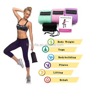 Bandas elásticas ajustables con logotipo personalizado para gimnasio, bandas de ejercicio para entrenamiento de resistencia con logotipo de círculo de cadera, tipo bucle - Product Image 3