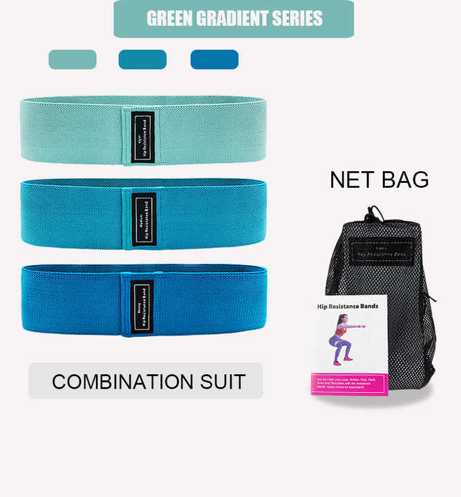 Cheap Custom Print Latex Fabric Exercise Band Set Elastic Fitness Resistance Bands