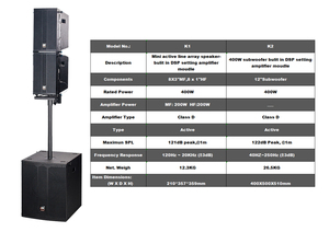 Sistema de altavoces de matriz lineal, altavoz activo de 3 vías, subwoofer, equipo de sonido de 12 pulgadas/amplificadores/altavoces para fiestas - Product Image 6