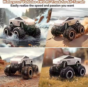 Amfibi 1:16 uzaktan kumanda araba Tesla Cybertruck modeli çocuklar RC oyuncak Cyber kamyonlar koca ayak Cyberpickup RC arabalar çocuklar için - Product Image 6