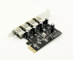 Express USB3.0 PCI-e 1x 4 3.0至PCI端口卡转换器USB控制器适配器 - Product Image 2