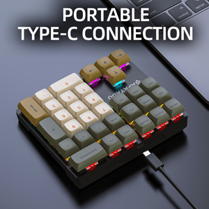 Tastiera numerica USB 1.5m RGB 33 tasti PBT per computer portatili tabulazione superficie del Notebook contabilità tastiera meccanica - Product Image 5