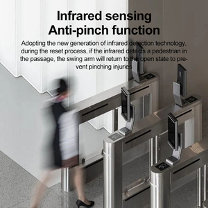 Gesichter Erkennung Finger abdruck Rfid-Karte Zugangs kontrolle Swing Barrier Automatic Access Swing Drehkreuz - Product Image 3