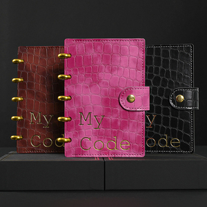 RINGNOTE My code Set di quaderni in pelle con rilegatura a disco quaderni quadrati in pelle Pu di alta qualità - Product Image 3