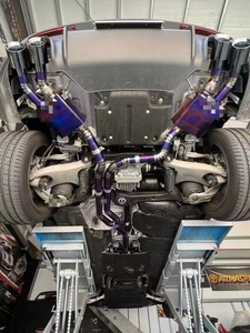 Porsche Macan 3.0 Cat-Back egzoz sistemi ile vana kontrolü kiti karbon Fiber ipuçları da yanmış titanyum ipuçları ile kullanılabilir - Product Image 6
