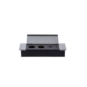 2025新设计的220v Matel书桌插座多插座齐平安装嵌入式电源板，带USB C - Product Image 1