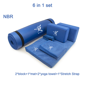 Fitness Yoga matı seti dahil 1 Nbr Yoga matı, 1 blokları, 1 havlu 6 in 1 Oem desteği 100 setleri Yoga egzersiz düzenli veya özelleştirmek - Product Image 2