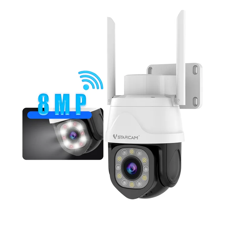 VSTARCAM 4K telecamera di rete di sorveglianza esterna WiFi Smart con scheda SD PTZ Auto Tracking bidirezionale Audio 8MP IP Camera