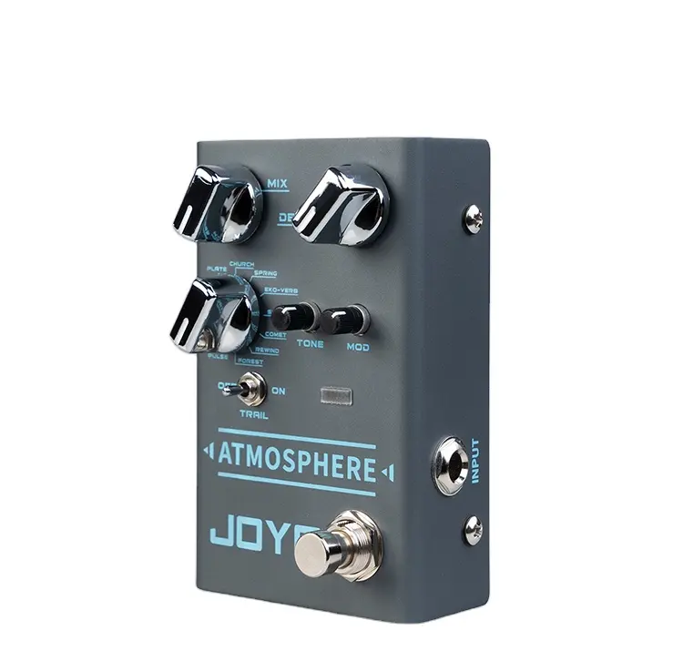 Joyo แป้นเหยียบเอฟเฟคกีต้าร์ไฟฟ้ามีโหมดเสียงสะท้อนหลายโหมด R-14เสียงเอฟเฟกต์9แบบ