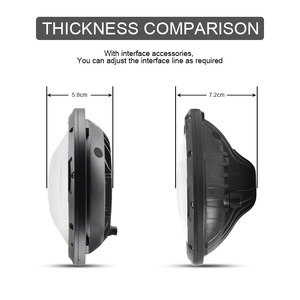 Asend 7 Inch <strong>Led</strong> Head Lamp <strong>80W</strong>/pcs Front Projector Hi/Lo Beam with <strong>White</strong> Daytime Running&amp;amber Turn Signals for 4x4 Motorcycle - Product Image 5