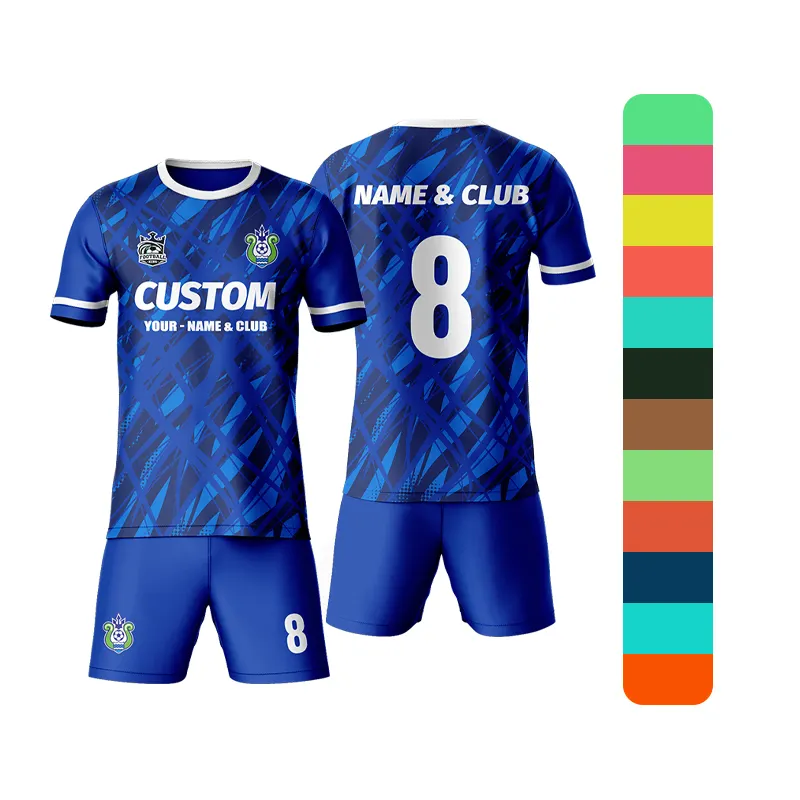 Free Printing Logo Soccer Team Wear Cheap Custom Sports Jersey Novo Modelo Últimas Futebol Jersey Designs Uniforme De Futebol