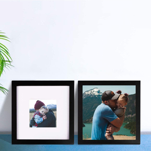 ชุดกรอบรูปสีดํา 12x12 กรอบรูปสี่เหลี่ยมพร้อมแผ่นรองจอแสดงผล รูปภาพ 8x8 หรือ 12x12 ไม่มีกรอบรูปแบบแผ่นรอง - Product Image 4