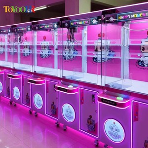 廉价游乐园迷你毛绒娃娃爪机投币式拱廊玩具起重机机带票据接收器爪娃娃机