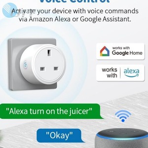 OIT 13A Smart Socket Wifi Monitor de energía Alexa Control de voz Multi Socket Plug UK Socket para Smart Home Power Plugs - Product Image 5
