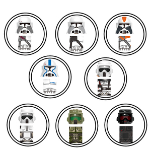 G0125 Clone Heavy Trooper Comandante Bacara Scout Troopers SW Space War Serie de películas Mini figuras Building Block Collect Kids Toy