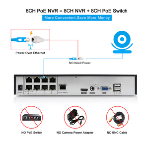 4MP 8CH POE闭路电视安全系统彩色vu 2k IP POE摄像机4k户外全彩5MP网络监控摄像机 - Product Image 2