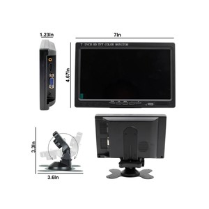 Hd-mi Port Spekar AHD LCD genişletilmiş monitör ekranı HDMIED bağlantı duvar montaj ile 7 inç TFT LED CCTV Mini monitör geniş ekran - Product Image 2